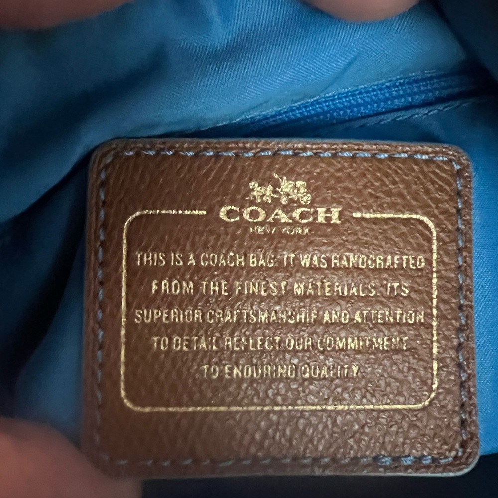 Coach Sawyer Crossbody Bag in Blue and Tan - Picture 2 of 15